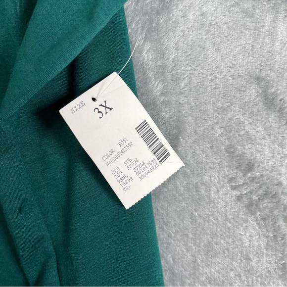 Catherines NWT Peace Rhinestone Graphic Long Sleeve Tunic Tee TShirt 3X Holiday - Picture 6 of 11